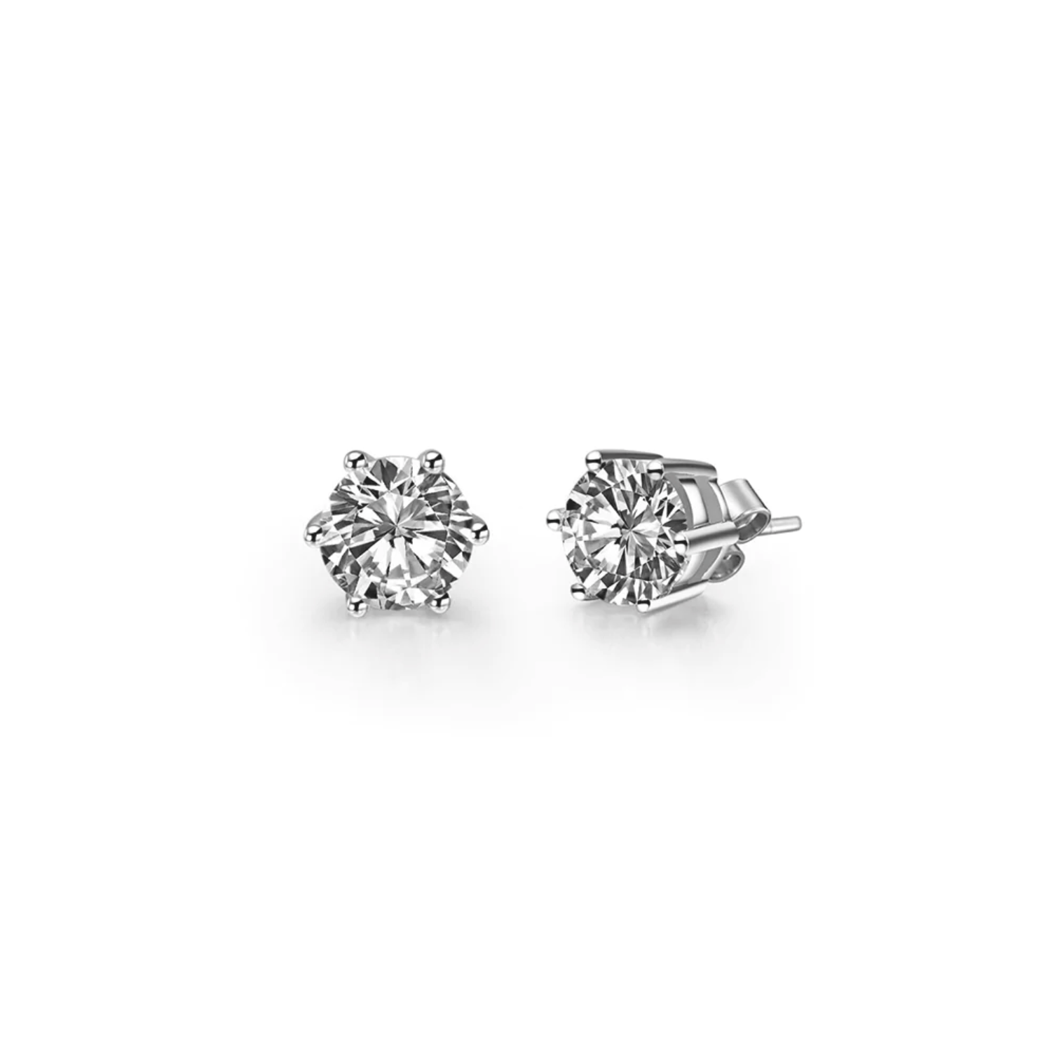 Orecchini in argento placcato oro bianco 18 carati con Orecchini in argento placcato oro bianco 18 carati con