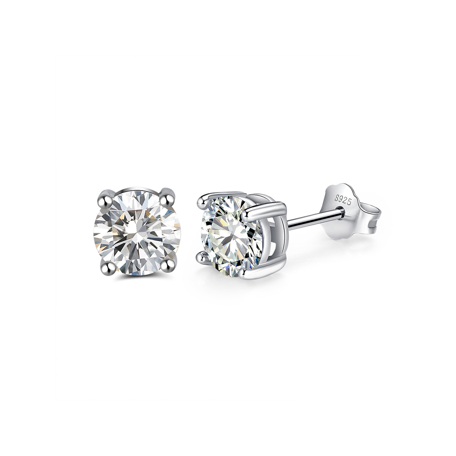 Orecchini Moissanite da 2ct su Argento 925